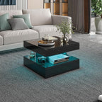 HedoAjim Small Black Led Coffee Table by HedoAjim
