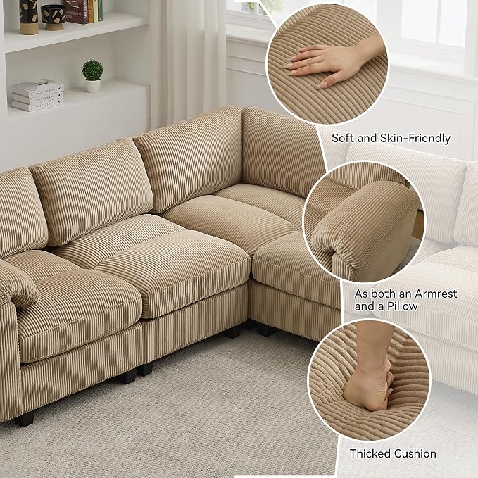 114'' V-Shaped Sectional Cloud Couch - Image 3