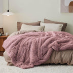 Bedsure GentleSoft Fluffy Dusty Pink Blankets Queen Size by Unknown