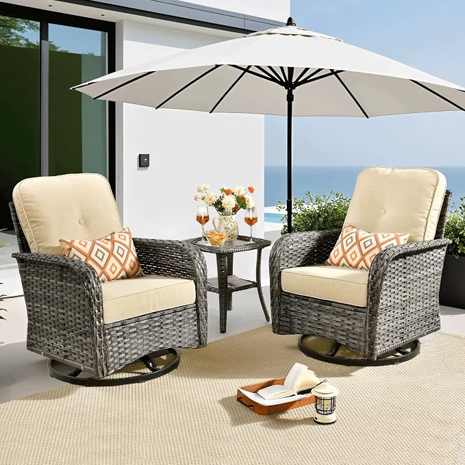 ovios 3-Piece Patio Furniture Set, Outdoor Wicker Sofa - Image 9