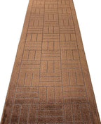 Custom Length Hallway Runner Rug, Slip Resistant, Bricks Brown, 26 Inch X 27 - Image 3