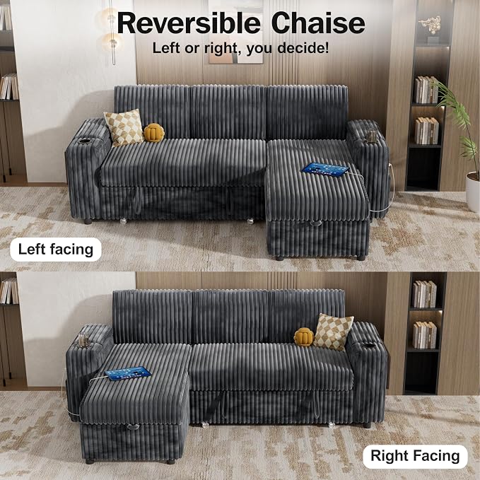 Vipbear 86" Modular Sectional Sleeper Sofa - Image 6