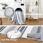 Area Rug 4x6 Grey Rug Washable Rugs Non Slip Low Pile Small Carpet - Image 6