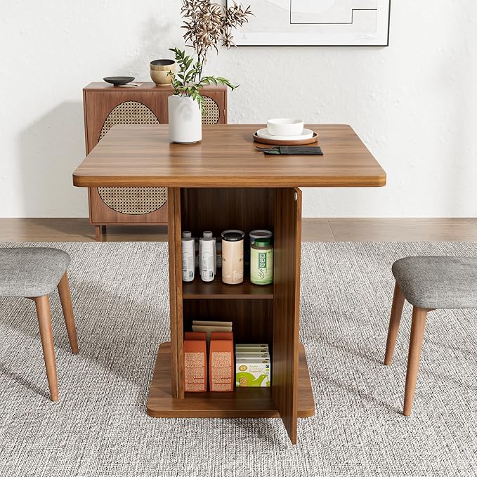 Small Square Dining Table for 2-4, 31.5 Inch Farmhouse Kitchen Table - Image 5