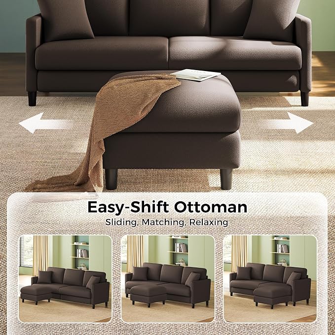 Welzona 83" Couches for Living Room, Teddy Sofa Couch - Image 2