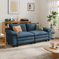 LINSY HOME 90" Modular Cloud Love Seat Sofa, Corduroy Soft Sectional Couch by LINSYHOME