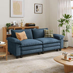 LINSY HOME 90" Modular Cloud Love Seat Sofa, Corduroy Soft Sectional Couch by LINSYHOME