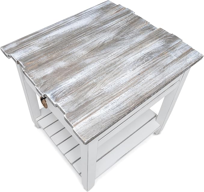 Sea Wind Florida Picket Fence Wood End Table - Image 6
