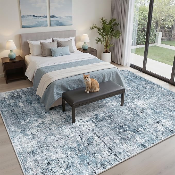 Soalmost Abstract Rug 5x7 Washable Area Rugs - Image 4