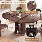 Jocoevol 47″–63″ Extendable Round Dining Table - Image 4