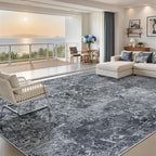 Aelenmu 10x14 Area Rugs for Living Room Washable Dining Room Black | Modern - Image 3