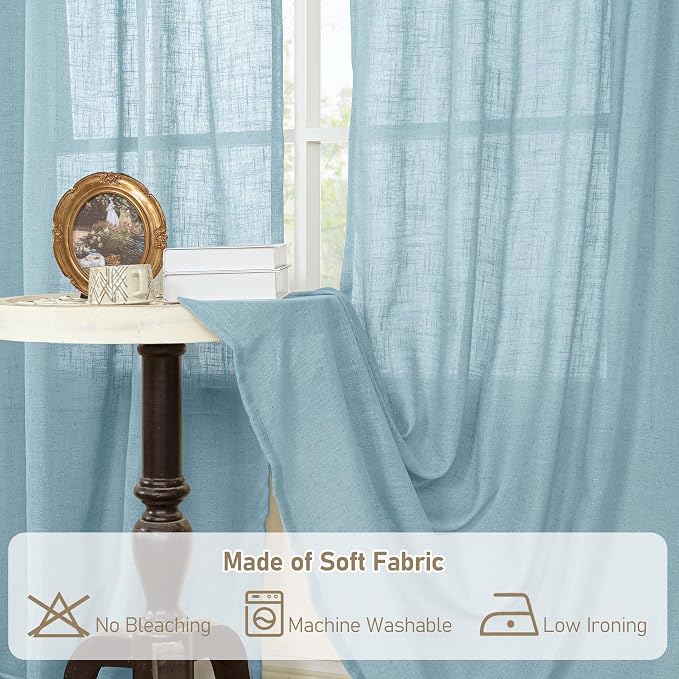 Living Room Linen Curtains 95 Inch - Image 8