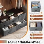 WLIVE Dresser for Bedroom with 5 Drawers, Wide Chest of Drawers, Fabric Dresser - Image 5