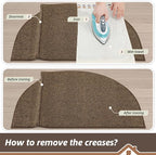 BEQHAUSE Dirt Trapper Door Mat 26" x 40" Half Circle Non Slip Rugs, Absorbent - Image 9