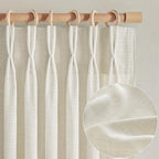 Light Filtering Thick Linen Viral Curtains 102 Inches Long - Image 7