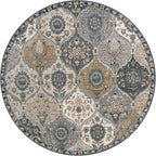 Lahome Moroccan Washable Round Rugs, Soft Vintage Round Rug 4ft | Distress - Image 3