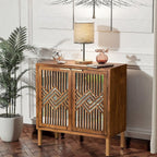 COZAYH 2 Door Accent Cabinet, Wood Sideboard Storage Furniture - Image 5