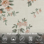 VClife Shabby Chic Pink White Floral Printed Tablecloth - Image 5