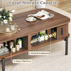 Coffee Table, 39.4" Mid Century Modern Coffee Tables - Image 4