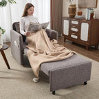 Iroomy 5-Level Adjustable Convertible Sleeper Chair Set of 2, 3-in-1 87'' Long - Image 10