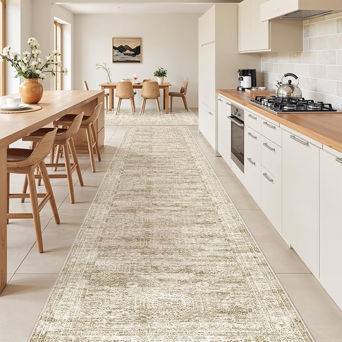 2'6 x 14' Runner Rug Non Slip, Washable Kitchen Rugs, Living Room, Extra Long - Image 4