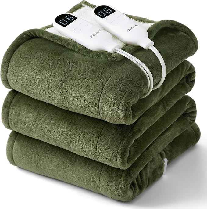 Bedsure Heated Blanket Queen Size, Dual Control Electric Blanket, 6 Heat/6 by Unknown