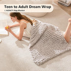 L'AGRATY Chunky Knit Throw Blanket - Image 2