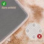 Super Soft Fluffy Living Room Area Rugs 2x8 ft Tie-Dyed Beige Shaggy Furry - Image 4