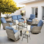 ovios 8-Piece Patio Furniture Set, Outdoor Wicker Sofa by OVIOS