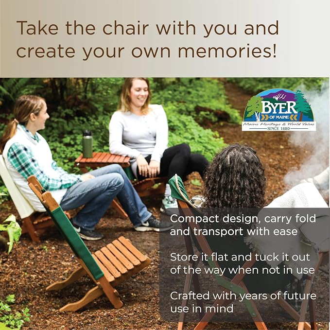 BYER OF MAINE Pangean Lounger Chair – Portable, Lightweight, Foldable Wood and - Image 5