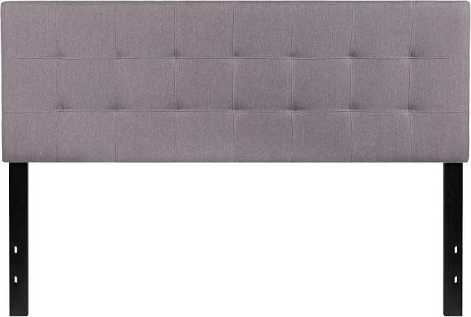 Flash Furniture Bedford Tufted Upholstered Queen Size Headboard in Light Gray - Image 8
