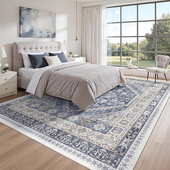 8x10 Area Rugs for Living Room, Large Washable Rug, Dining Room, Low Pile - Image 9