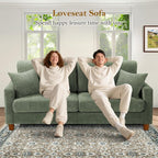 Kidirect 70in Corduroy Couch, Sofas - Image 5