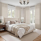 Warm Beige Linen Curtains 90 Inch Long 2 Panels Set - Image 5