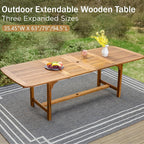 PHI VILLA 9 Pieces Acacia Wood Patio Dining Set - Image 2