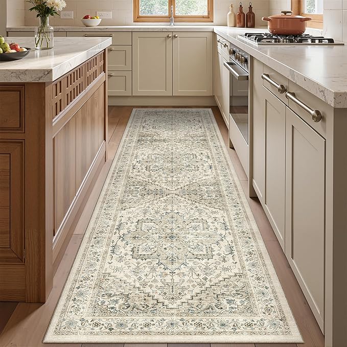Kitchen Runner Rug Non Slip Washable Rugs 2.5x8, Carpet Runner by Restydon