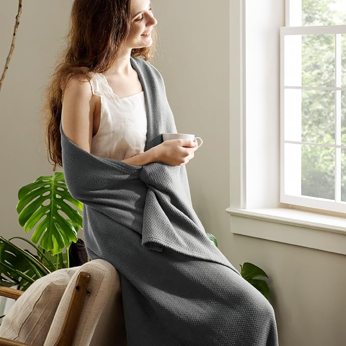 Bedsure GentleSoft 100% Cotton Blanket Twin XL Size - Image 4