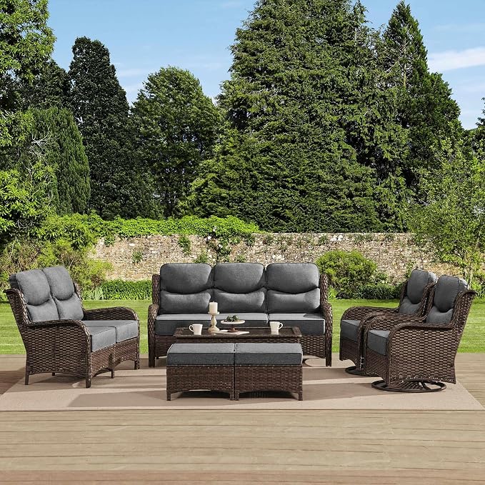 HILLGA Luxury High Back Patio Furniture Set by HILLGA