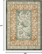 GarveeHome Terracotta Olive Sage Green Area Rugs 9x12 Living Room, Botanical - Image 2