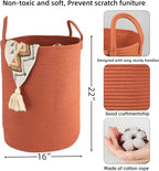 XUANGUO Cotton Rope Laundry Basket Hamper - Image 2