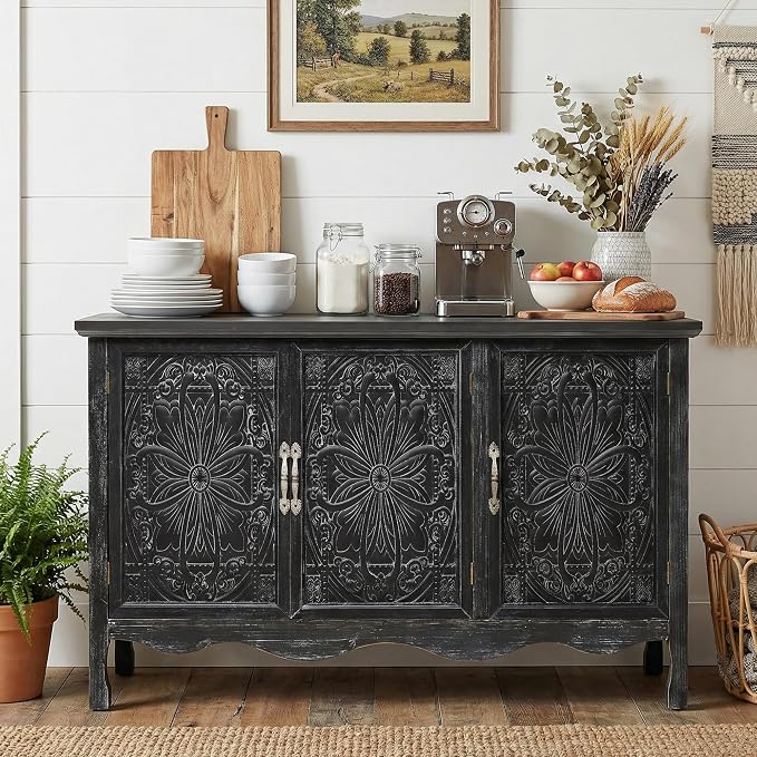 RoyalCraft Buffet Cabinet with Storage, Vintage Solid Wood Sideboard Table - Image 6