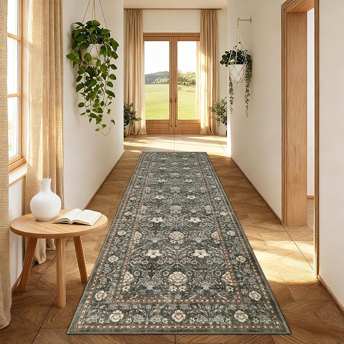 GarveeHome Washable Runner Rug 2x6, Non Slip Floral Kitchen Runner - Image 8