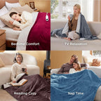 Bedsure Heated Blanket Queen Size, Dual Control Electric Blanket, 6 Heat/6 - Image 8