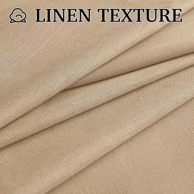 RYB HOME Farmhouse Boho Linen Sheer Curtains 90 inches Long - Image 5