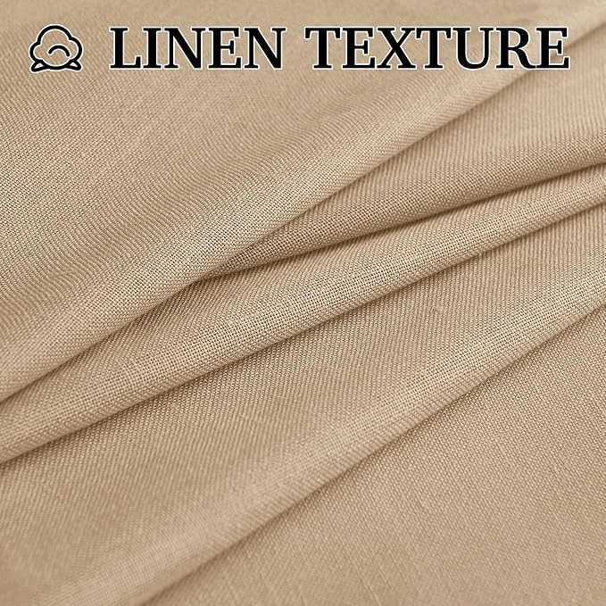 RYB HOME Linen Semi Sheer Curtains - Image 5