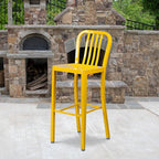 Flash Furniture Gael Commercial Grade 2 Pack 30" High Yellow Metal - Image 2