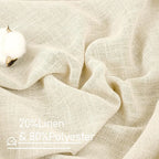 Beige Linen Semi Sheer Curtains 48 Inch - Image 2
