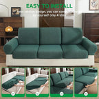 OHSIO Couch Cushion Covers for Sectional Sofa, Stretch Soft Sofa Slipcovers - Image 7