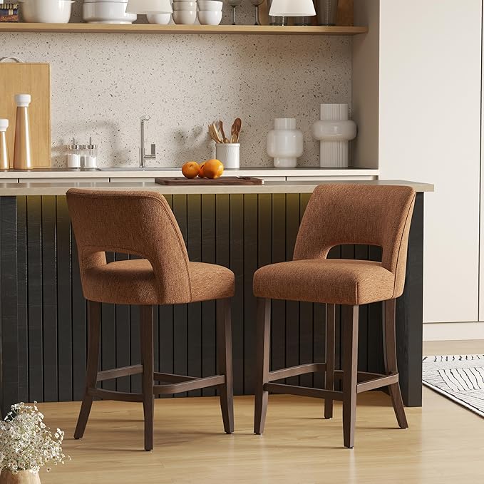 VKNOW Bar Stools Set of 2, Modern Counter Stools by VKNOW