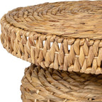 JONATHAN Y Marisol 24" Round Woven Water Hyacinth Side Table - Image 7